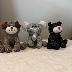 Animal Adventure Trio - Dog,‎ Elephant, Bear 2016 7” knit sock plush